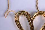 Colar com pendente feitio coração de ouro 18 k.... - Colar com pendente feitio coração de ouro 18 k., contraste 750 mls. (Por motivos de segurança a peça não se encontra na loja).