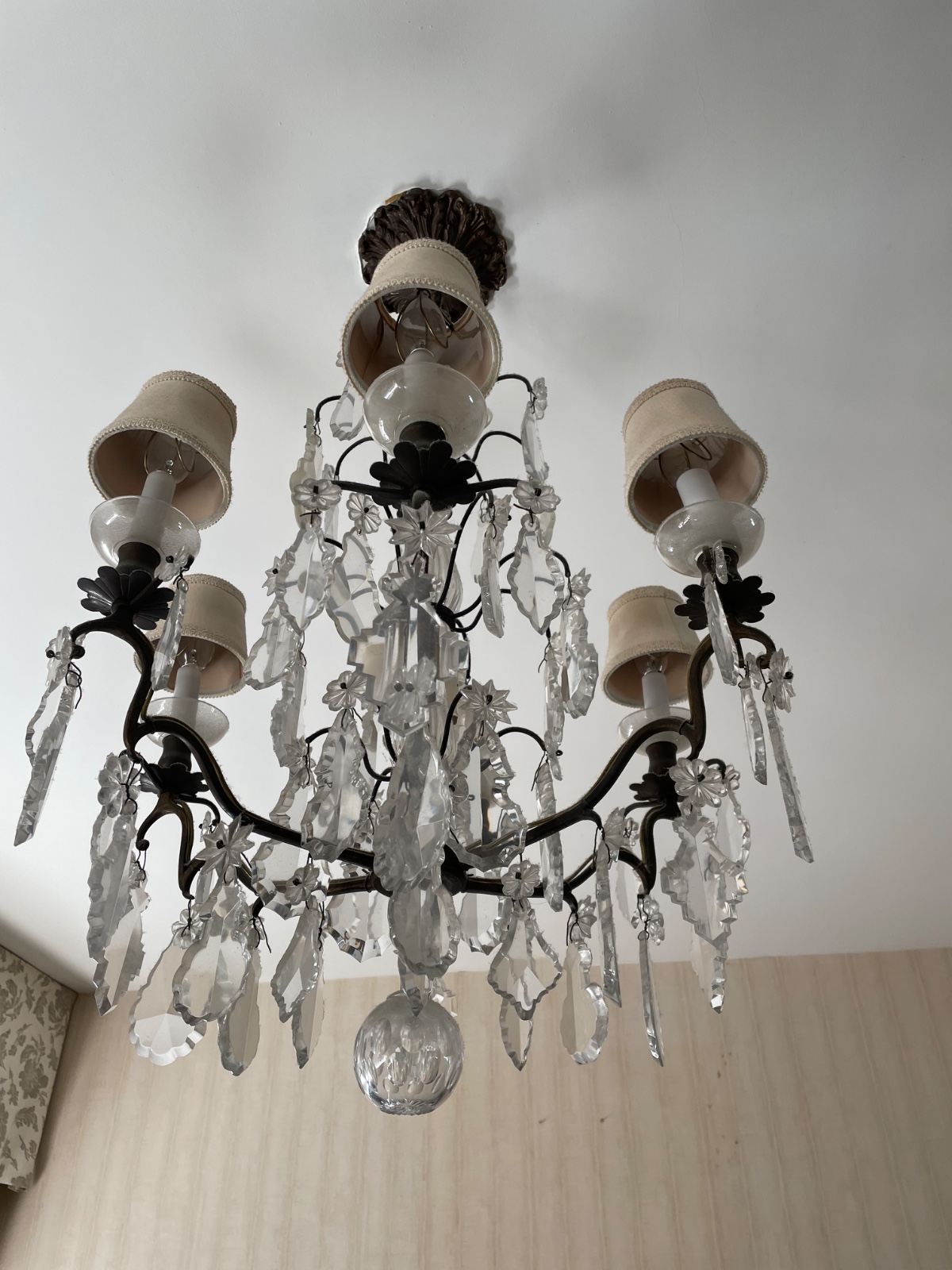 Lustre de cristal estilo Versailles, para 6 luzes, pingentes... - foto 5 de 6