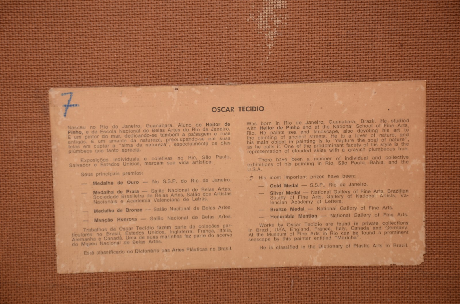 Oscar Tecídio (1926-1995), Paisagem - foto 5 de 5