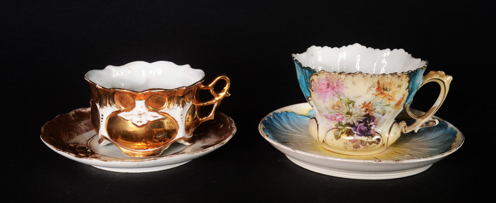 Dez xícaras para chá e café com pires de porcelana de diversas... - foto 5 de 8