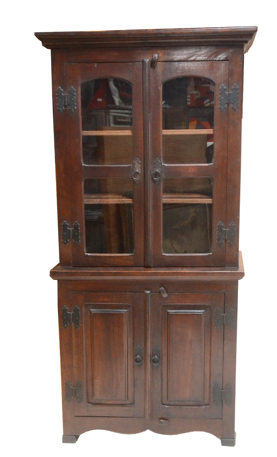 Móvel vitrine de madeira nobre, estilo colonial brasileiro, parte... - foto 2 de 9