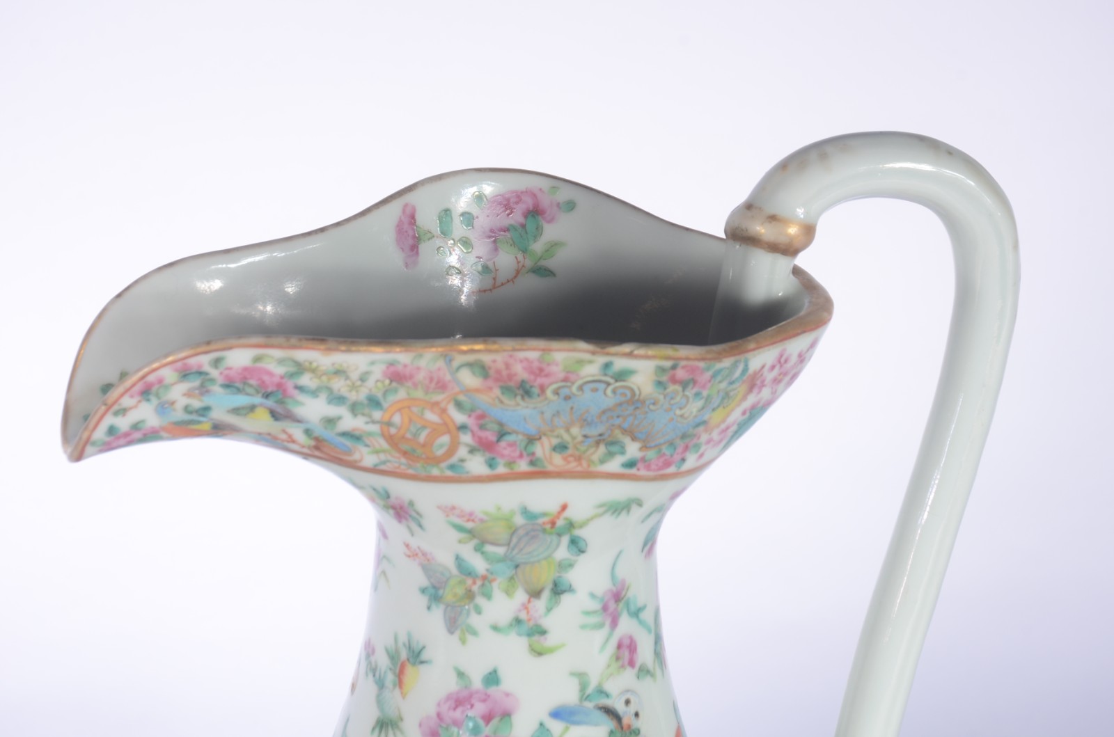 Gomil com bacia de porcelana chinesa da família verde, medalhão com... - foto 3 de 11