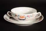 Limoges (1771), Tharaud - Aparelho de jantar e café de porcelana francesa Limoges Unic, modelo exclusivo decoração "Chou - Kiang", composto de: 40 pratos rasos, 20 pratos de so