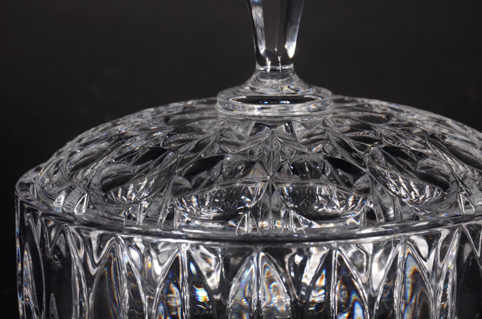 Compoteira de cristal tcheco lapidado. - foto 4 de 11