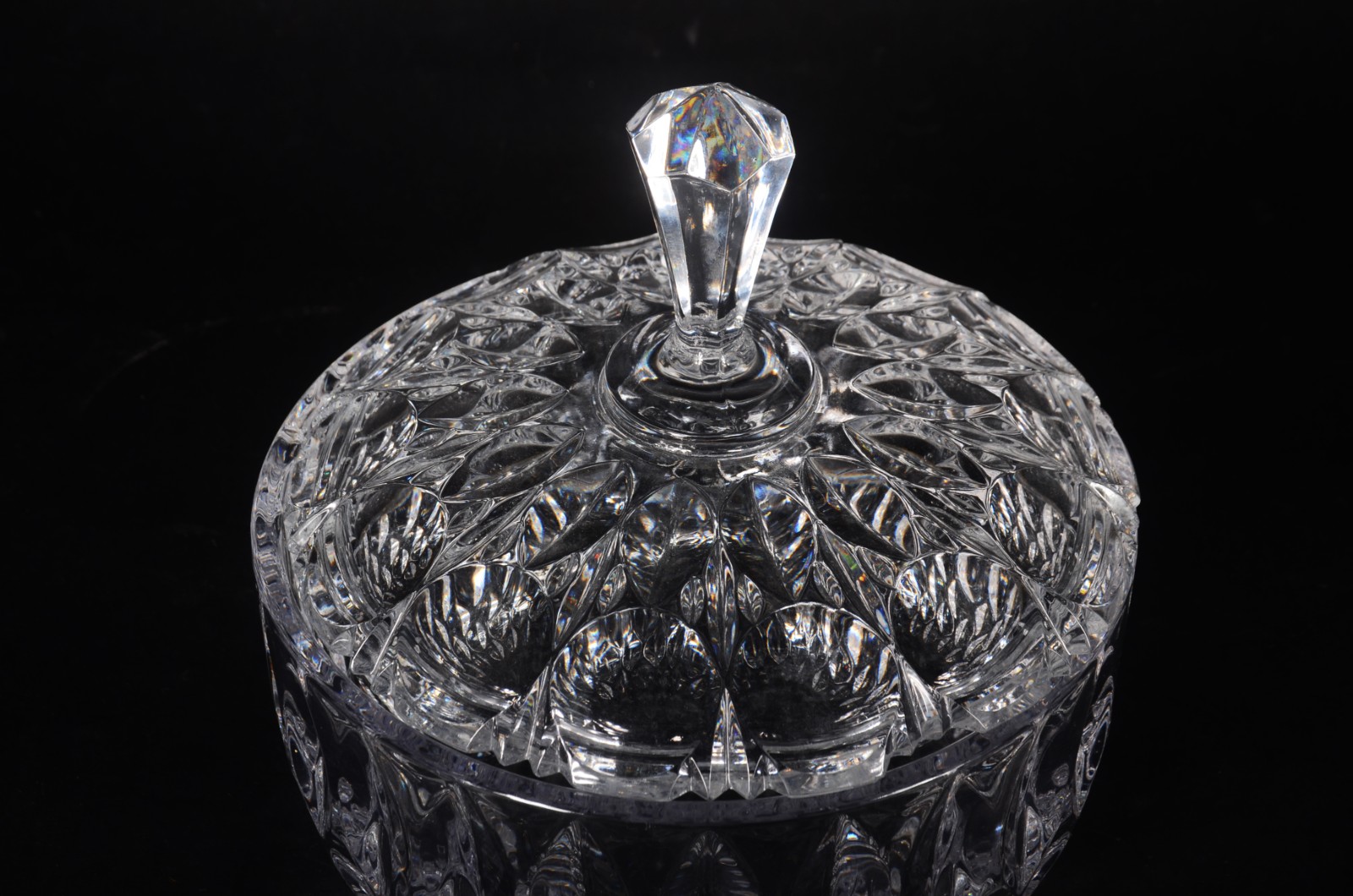 Compoteira de cristal tcheco lapidado. - foto 6 de 11