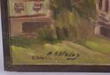 E. Esteves (1916), Paisagem de Minas - Diamantina - Óleo sobre tela.