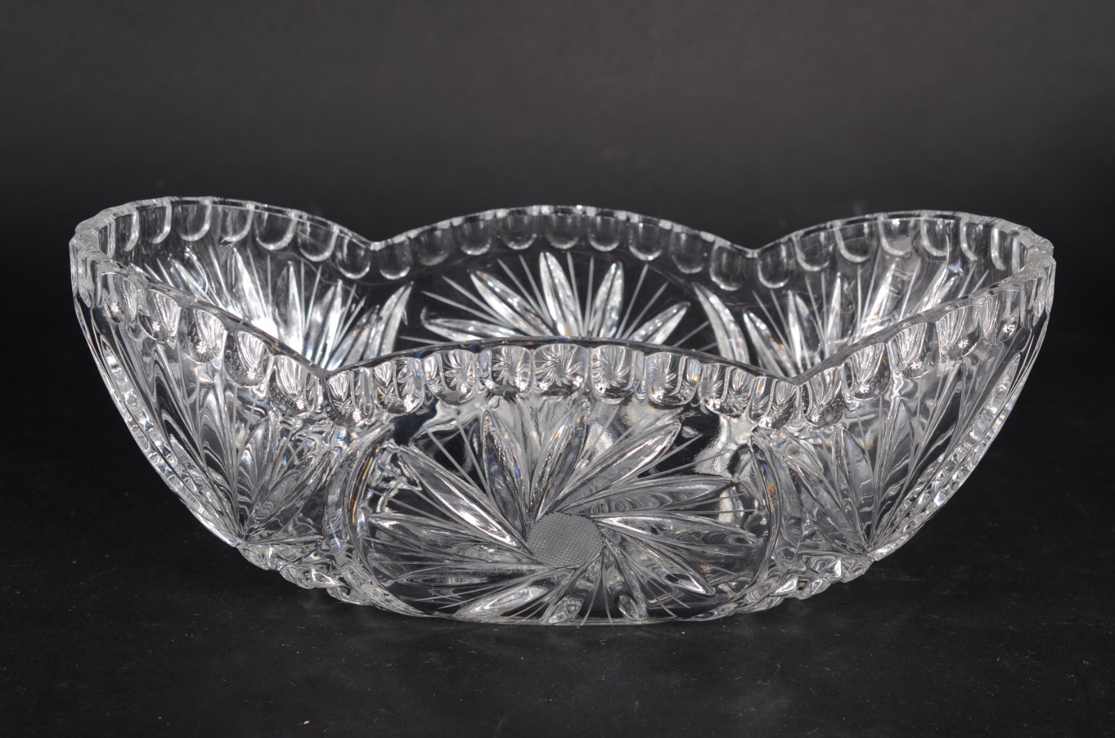 Dois centros de mesa de cristal lapidado feitio gondola. - foto 3 de 9