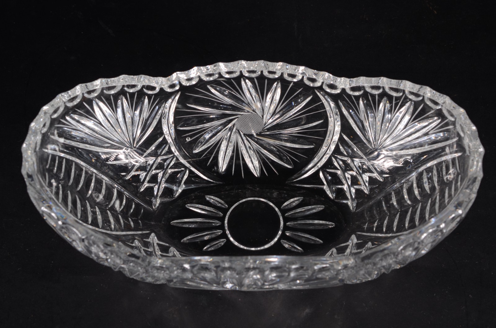 Dois centros de mesa de cristal lapidado feitio gondola. - foto 4 de 9