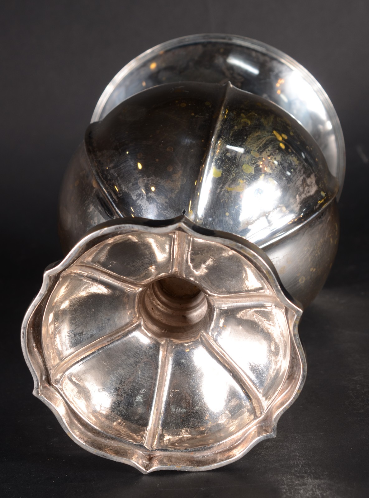 Vaso de prata contraste 833 mls, base recortada. Peso da prata 670 g... - foto 5 de 6