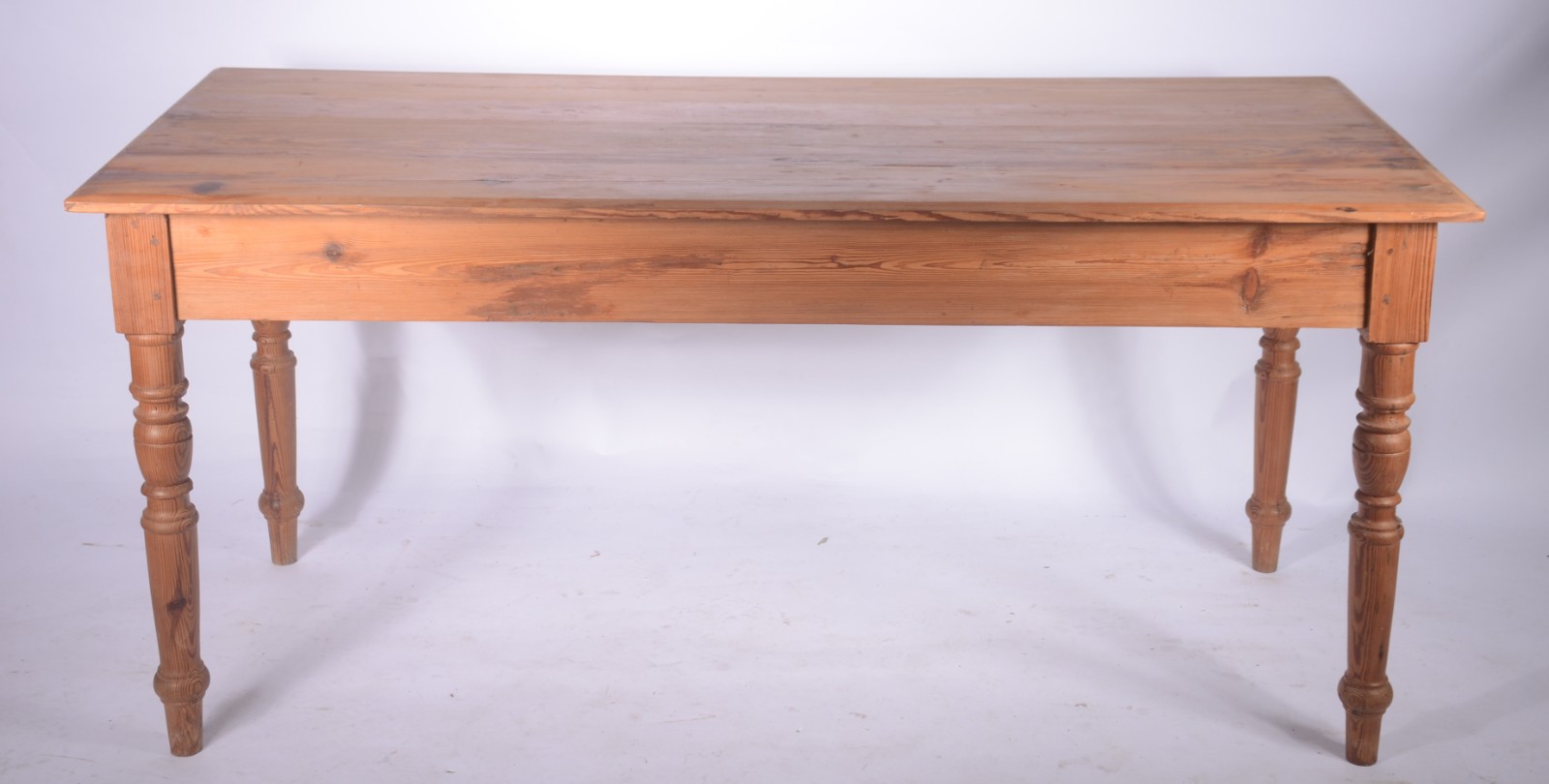 Mesa de escritório de pinho de riga com 3 gavetas, tampo retangular... - foto 6 de 6