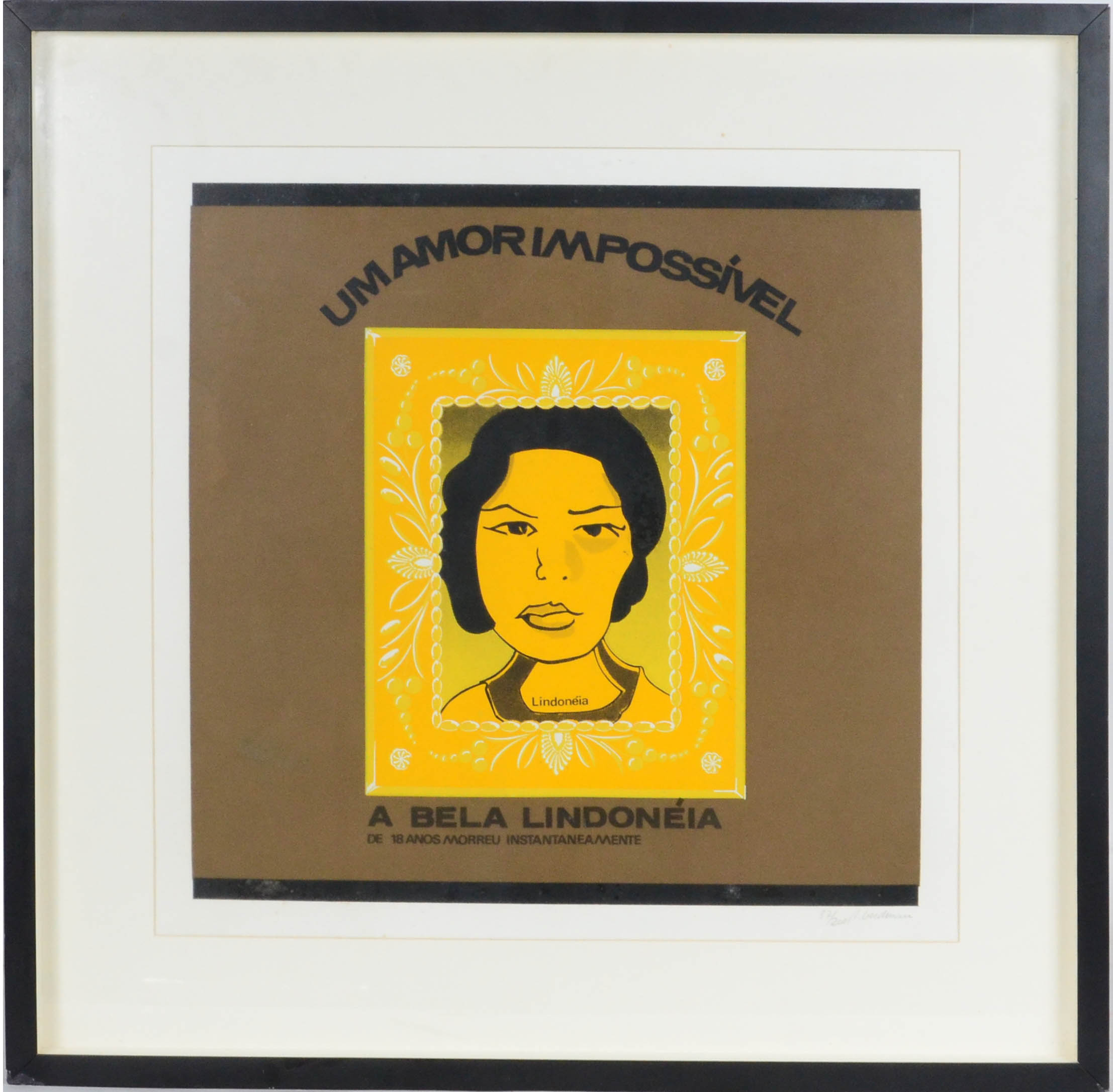  Rubens Gerchman (1942-2008), Um Amor Impossível - A Bela Lindoneia de 18 Anos Morreu Instantaneamente - foto 1 de 3