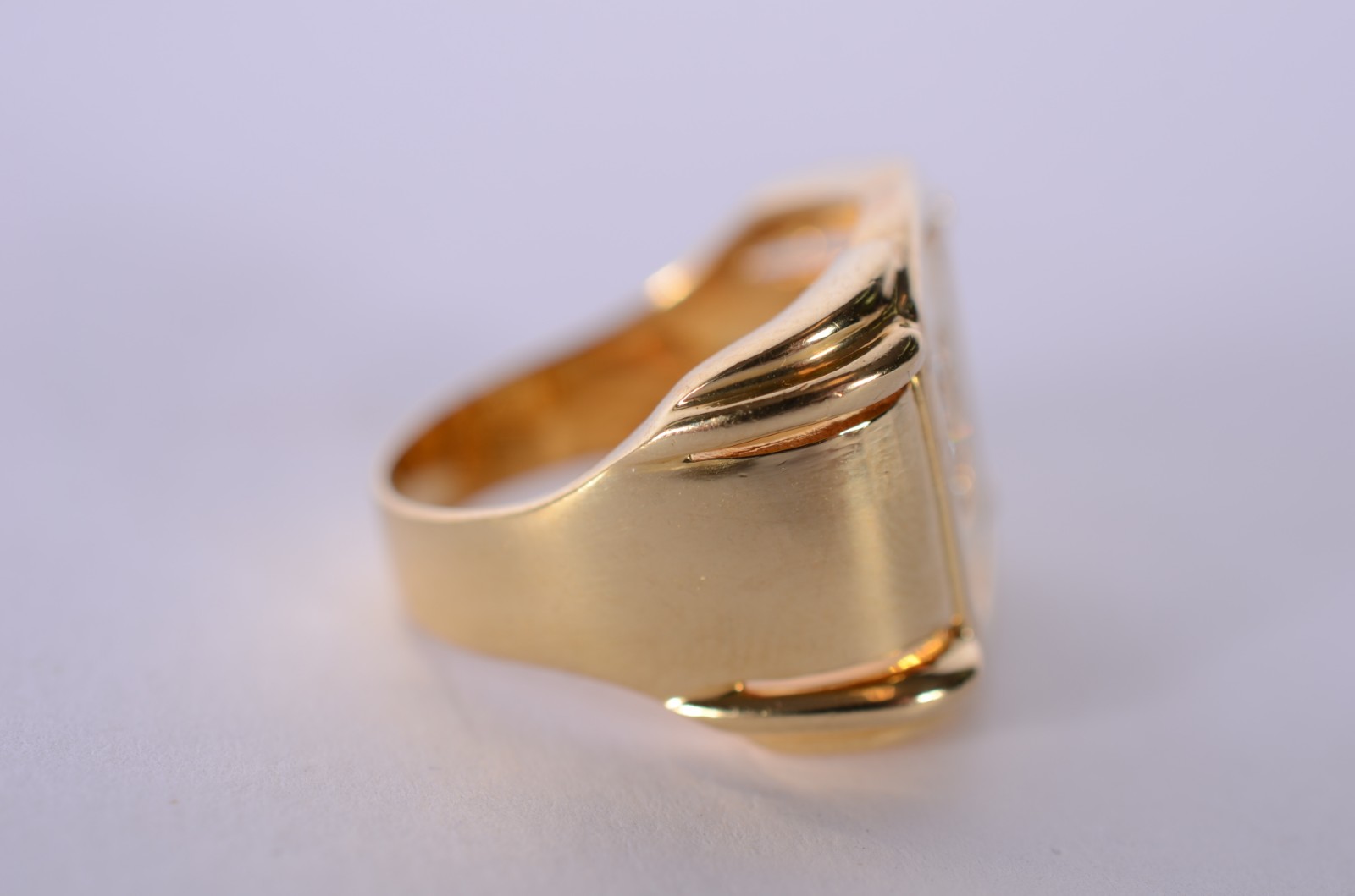 Anel de ouro 18 k., com símbolo do signo de "câncer" com... - foto 6 de 10