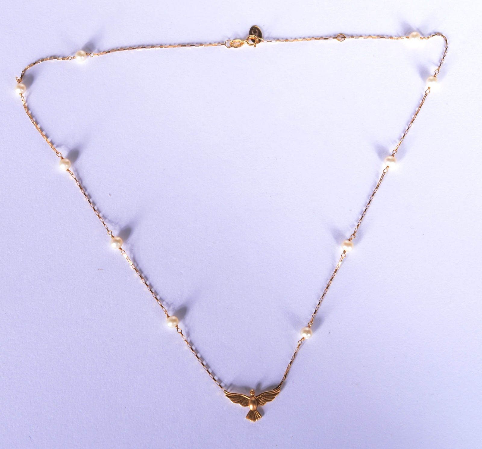 Colar de ouro 18 k., contraste 750 mls, malha com élinhos e 10... - foto 2 de 6