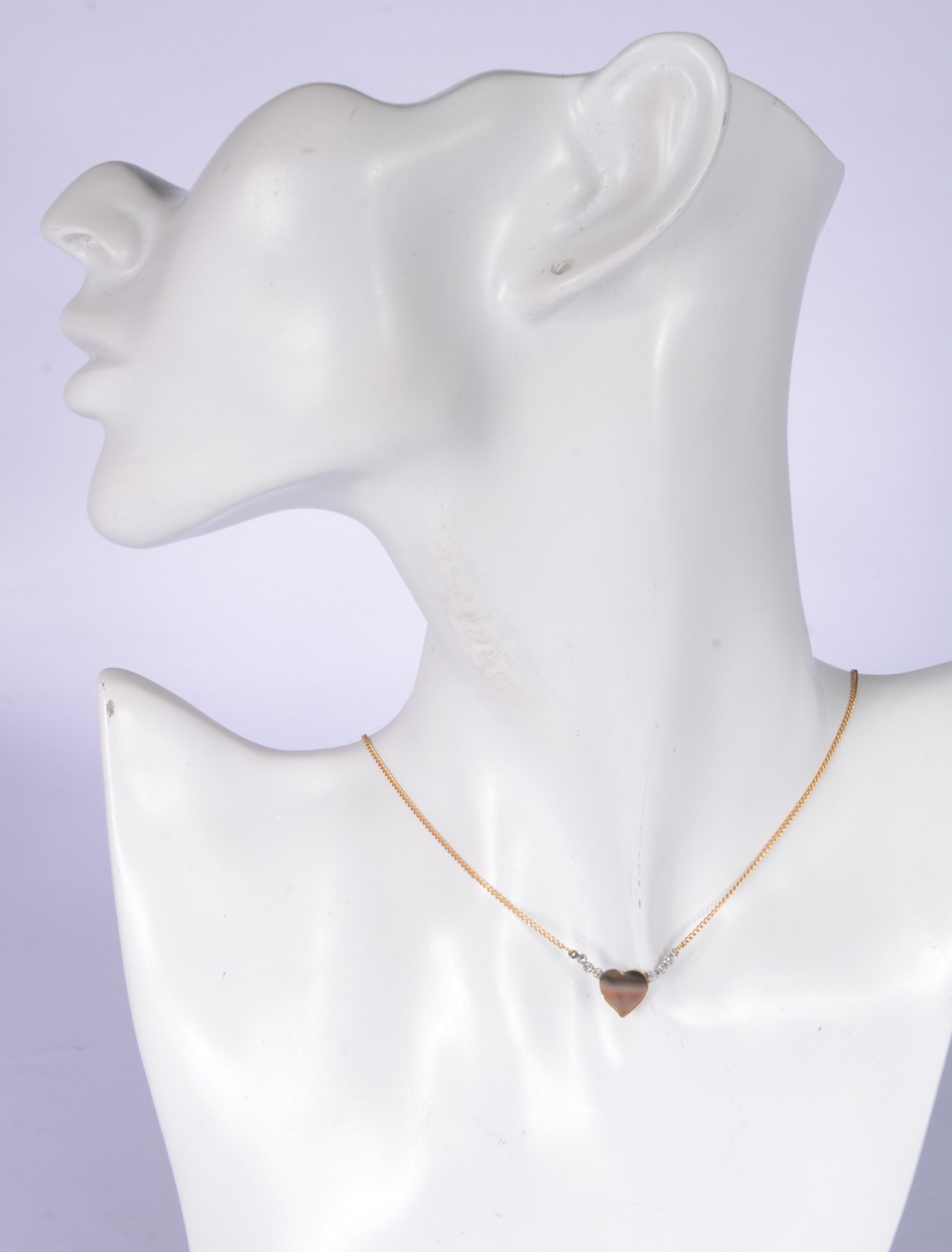 Colar de ouro 18 k., contraste 750 mls, malha Grumet com pendente na... - foto 6 de 6