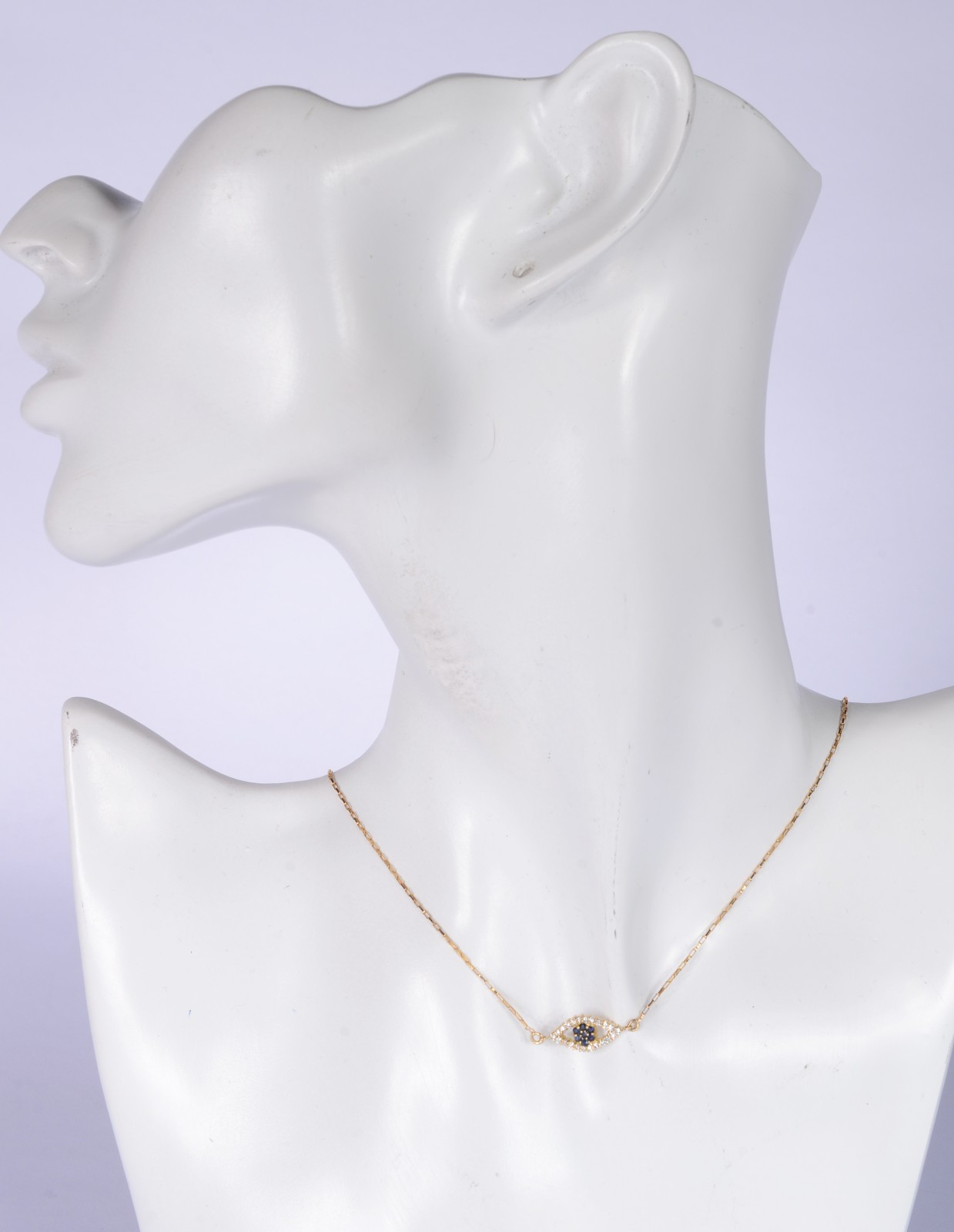 Colar com pendente de ouro 18 k., contraste 750 mls, malha com... - foto 7 de 7