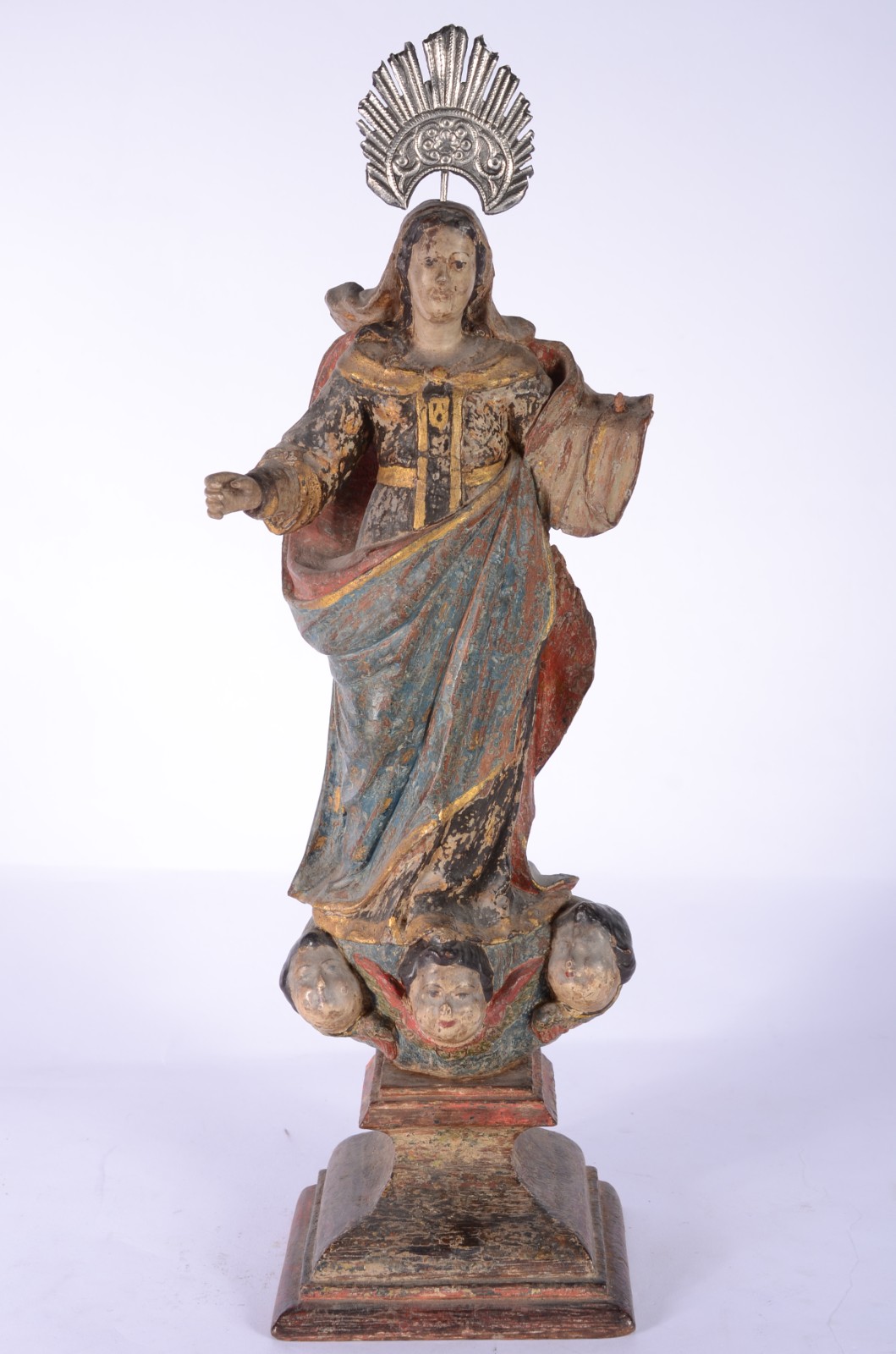 Nossa Senhora da Conceição - Imagem de madeira entalhada e... - foto 1 de 7
