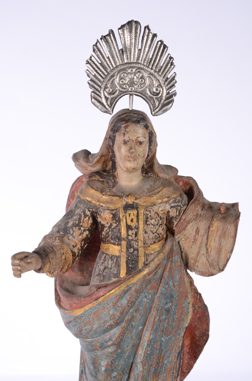 Nossa Senhora da Conceição - Imagem de madeira entalhada e... - foto 2 de 7