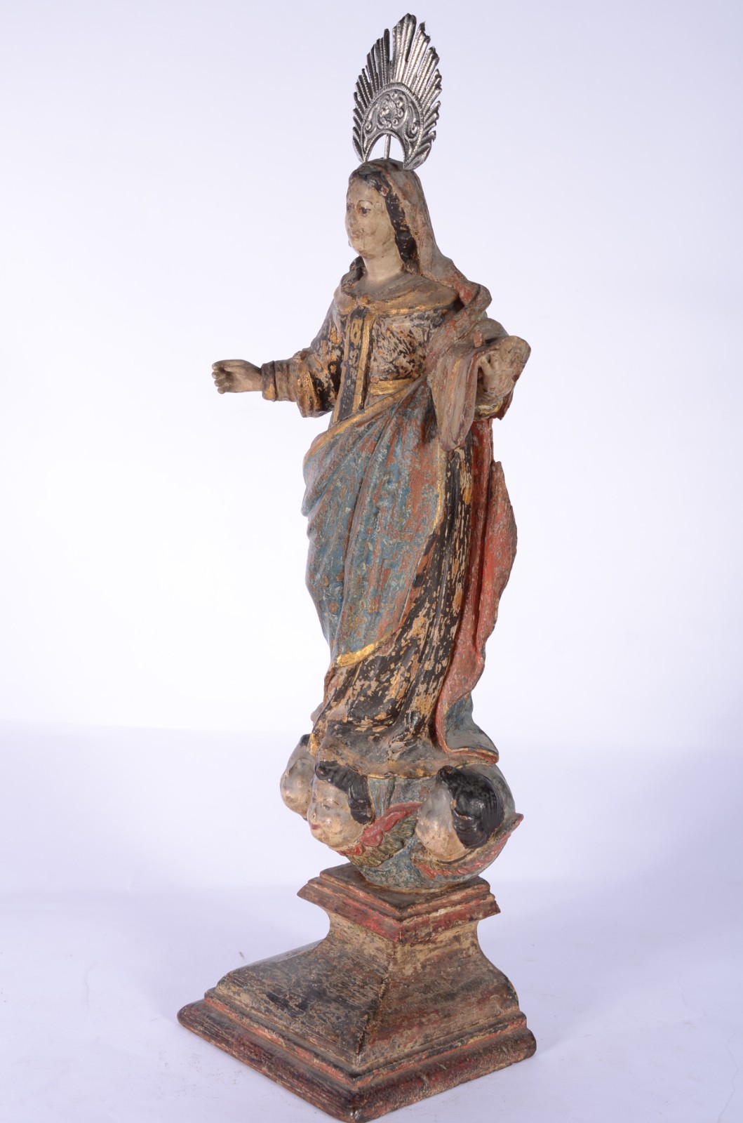 Nossa Senhora da Conceição - Imagem de madeira entalhada e... - foto 3 de 7