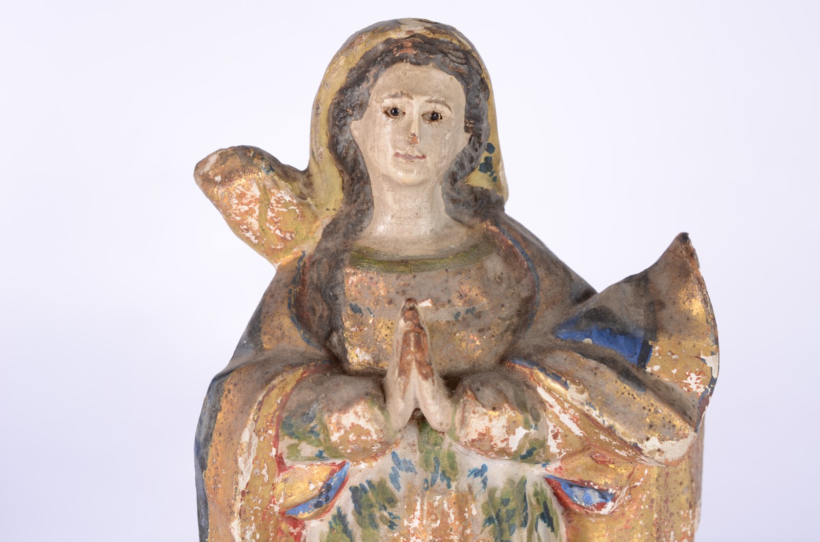 Nossa Senhora da Conceição - Imagem de madeira entalhada e... - foto 3 de 8