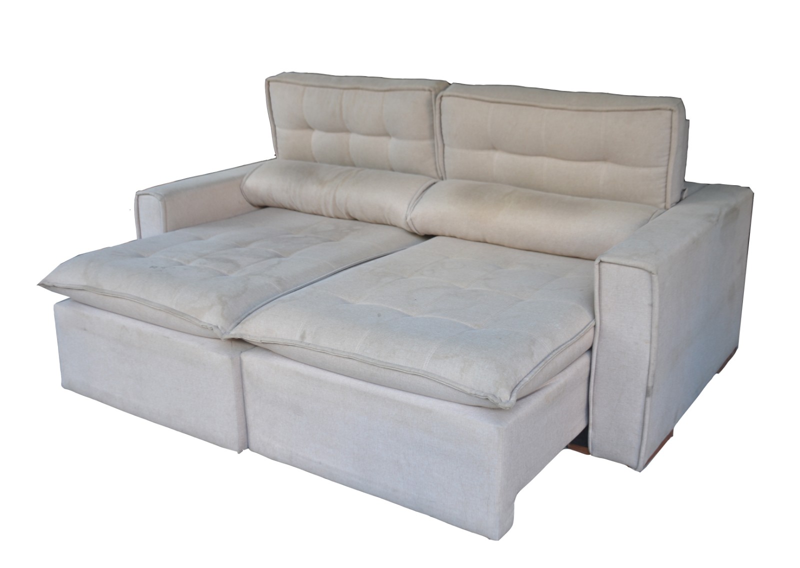 Sofá estofado para 2 lugares, assentos articulados para sofá cama... - foto 2 de 7