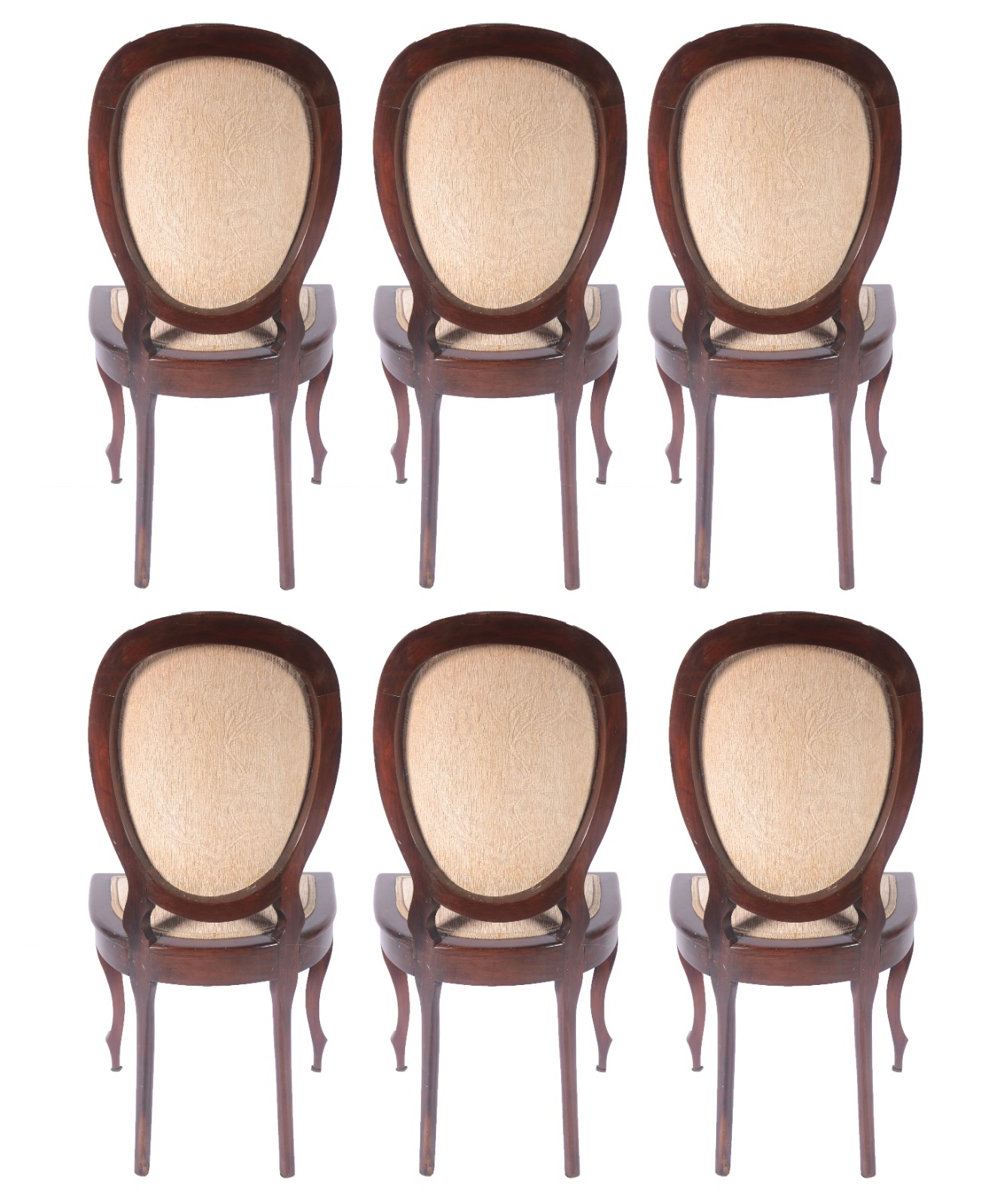 Conjunto com 6 cadeiras "medalhão" para sala de jantar de madeira... - foto 3 de 4