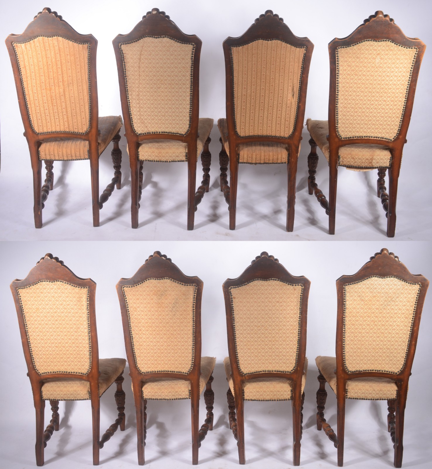 Conjunto com 8 cadeiras de madeira nobre para sala de jantar, pernas... - foto 7 de 10