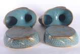 Cloisonné,  - Par de potiches de cloisonné na forma de galinha.