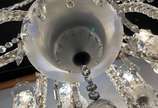 Lustre de cristal para 10 luzes, pingentes lapi... - Lustre de cristal para 10 luzes, pingentes lapidados.