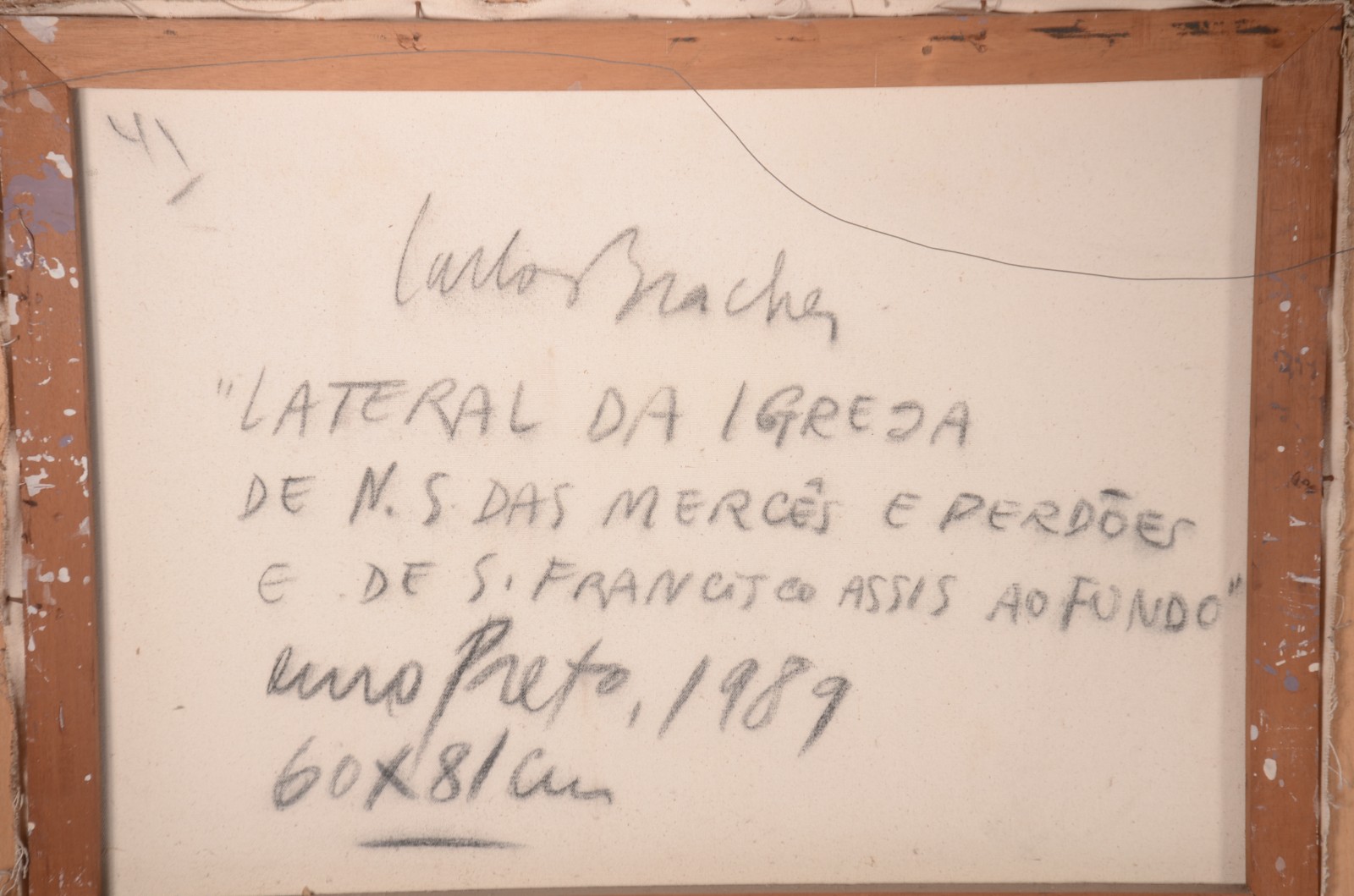 Carlos Bracher (1940), Lateral da Igreja Nossa Senhora Mercês e Perdões e de S. Francisco de Assis ao fundo - foto 5 de 5