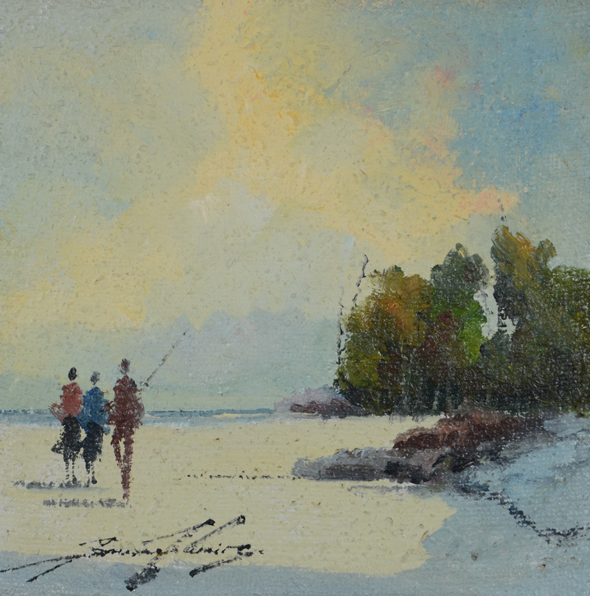 SANSÃO PEREIRA (1926 - 2014) - Praia - ost - 30 x 30 - foto 2 de 3