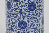 Bengaleiro de porcelana chinesa azul e branca. - Bengaleiro de porcelana chinesa azul e branca.