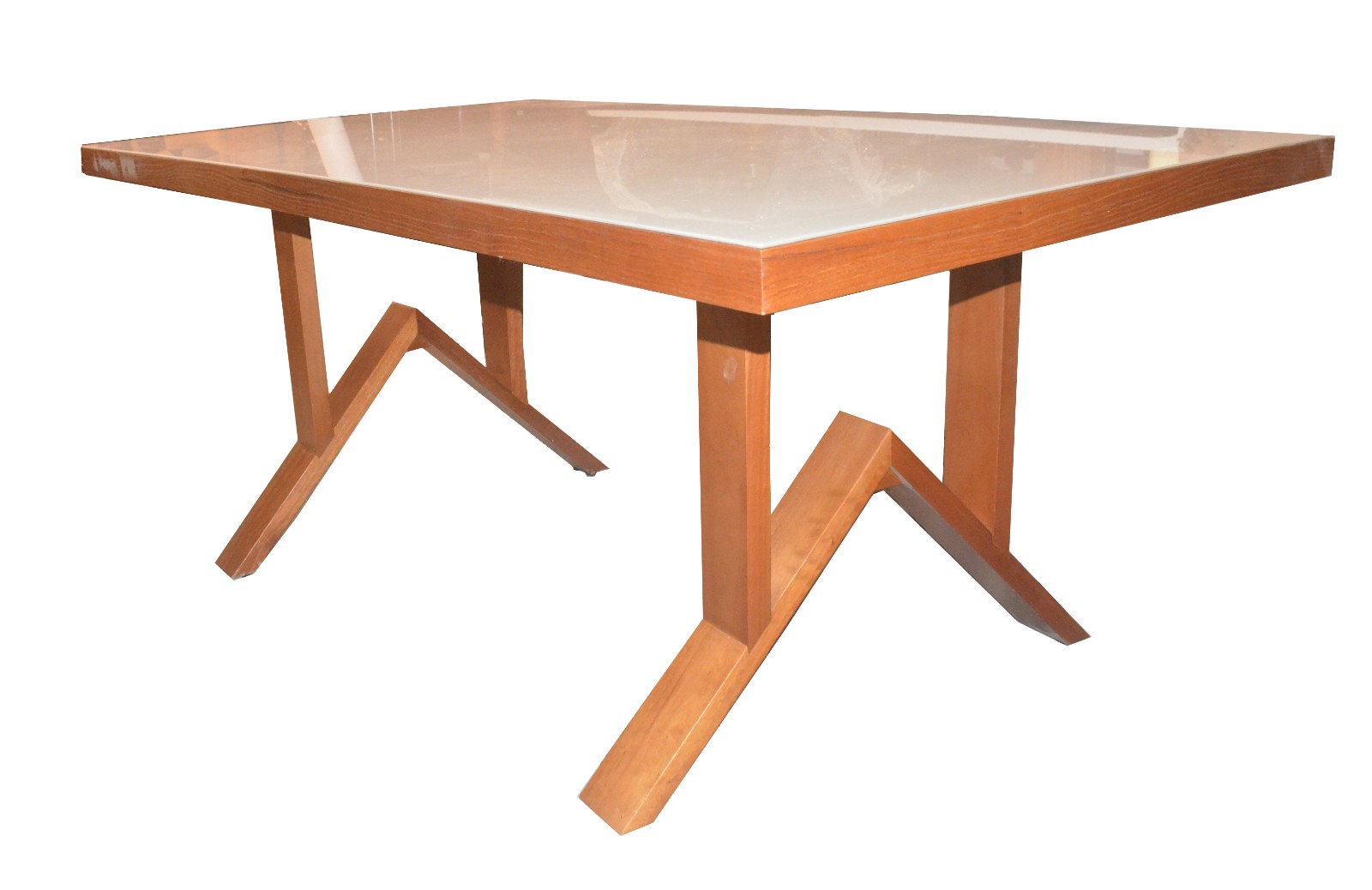 Mesa de jantar de madeira clara, design moderno. Acompanham 4... - foto 2 de 6