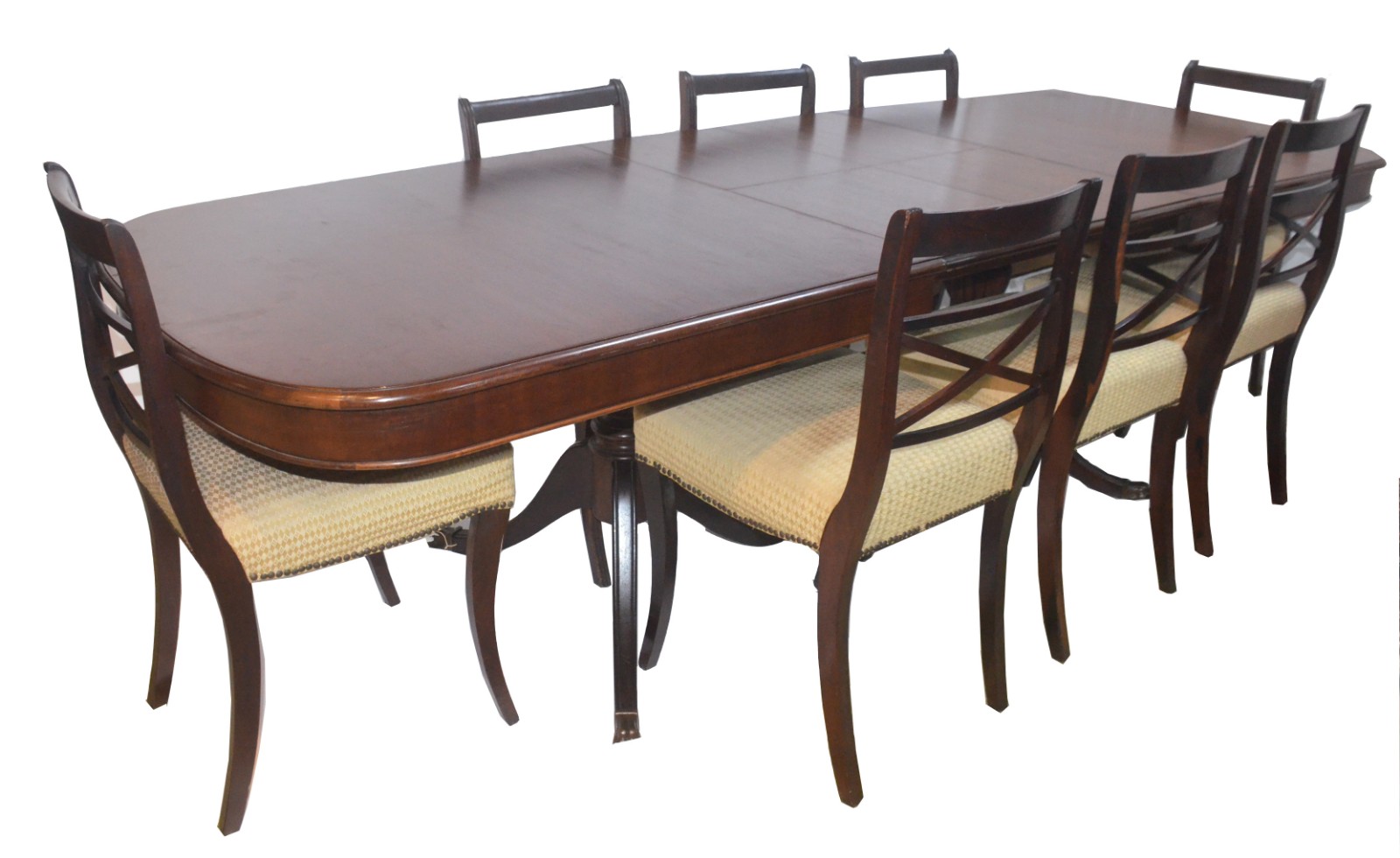 Mesa de jantar de madeira nobre, estilo ingles, duas tábuas... - foto 1 de 8