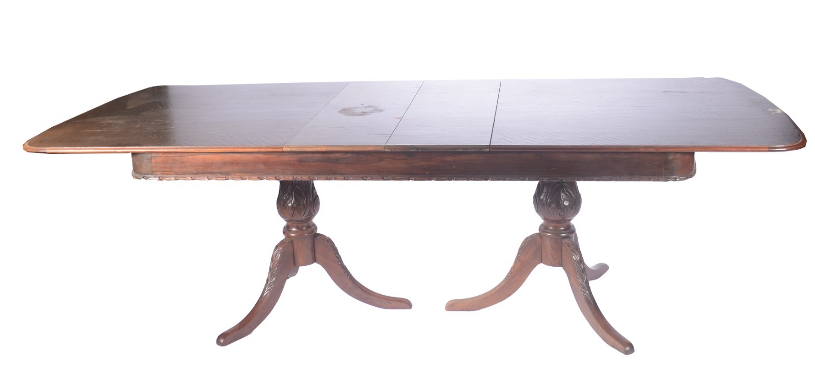 Mesa de jantar de madeira nobre com duas tábuas extensoras (0,35 cm x... - foto 2 de 8