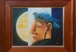 SAMI MATTAR (1930), Figura e pássaro - Óleo sobre tela - datado 78.