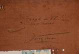 Oscar Tecídio (1926-1995), Terra de Fé - RJ - Óleo sobre eucatex - datado 1992.