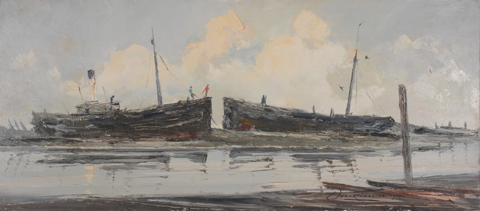 Oscar Tecídio (1926-1995), Barcos em Reparos - foto 1 de 4