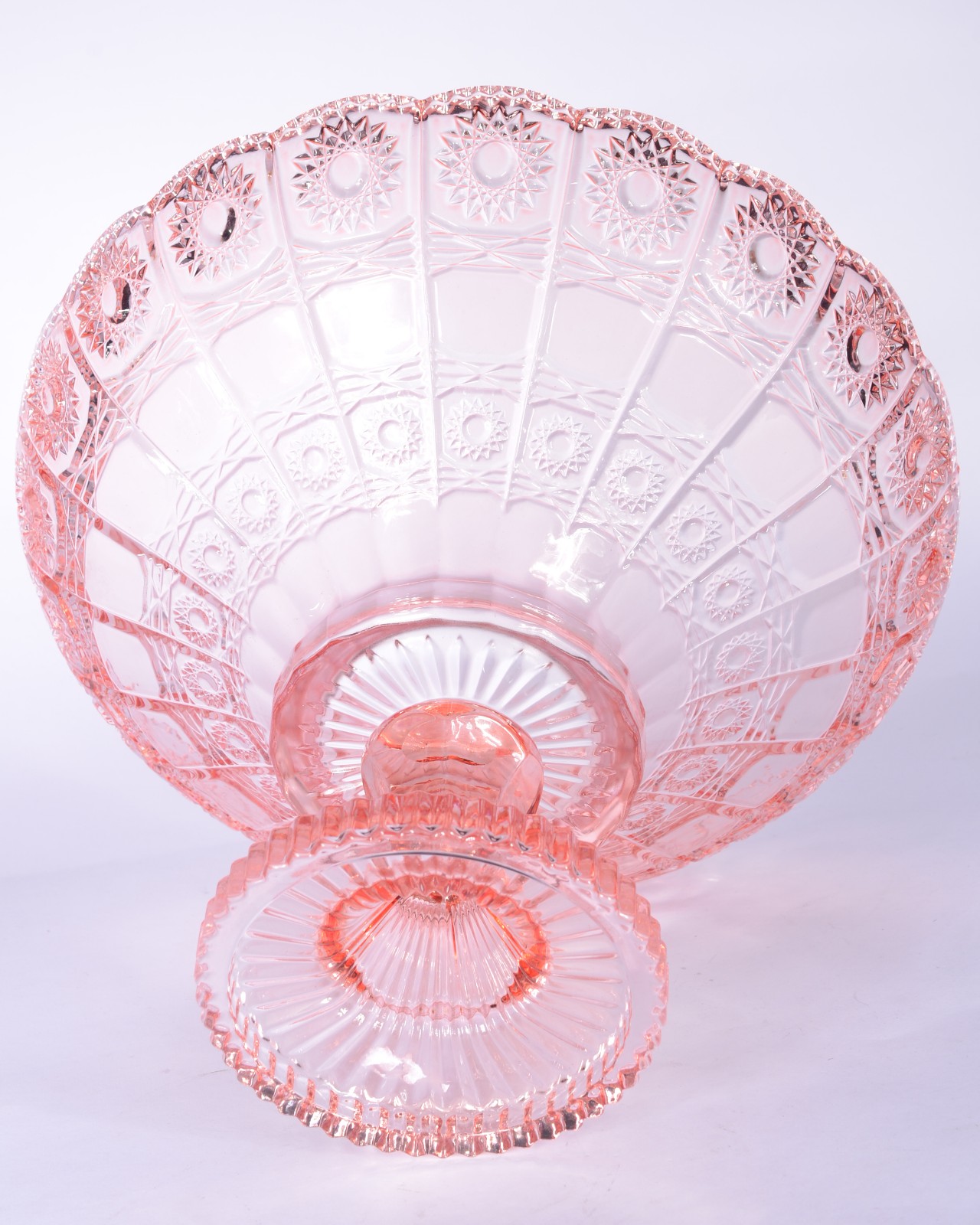 Fruteira de vidro decorativo na cor rosa. - foto 6 de 6