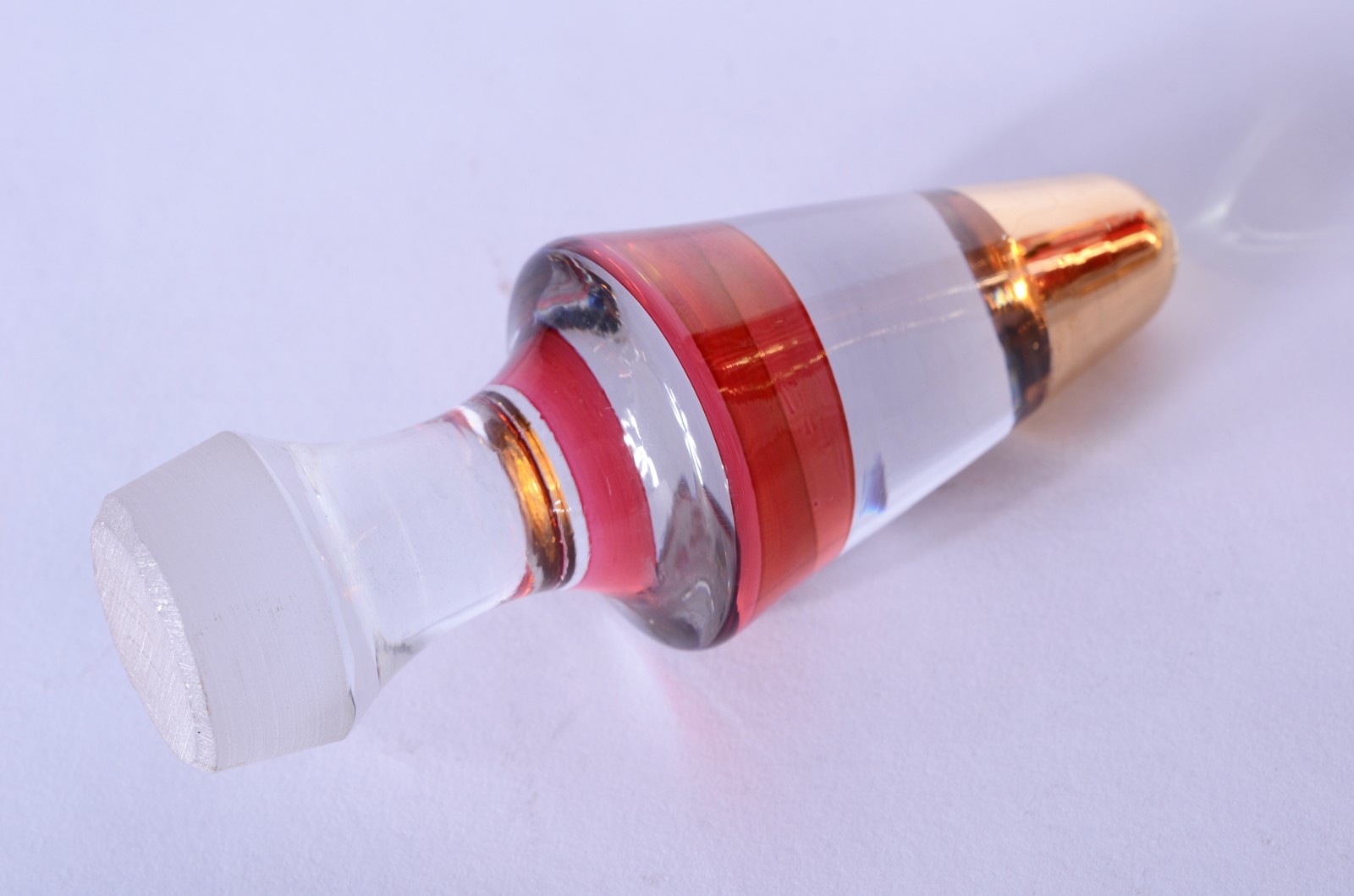 Conjunto de cristal tcheco vermelho com pássaros lavrados e realces... - foto 6 de 11