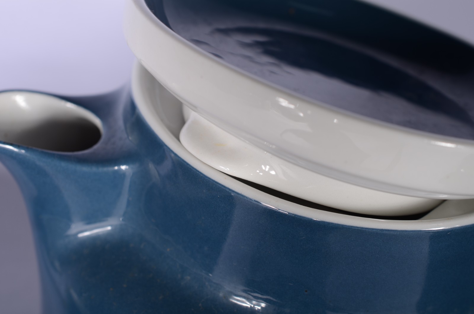 Pequeno serviço de chá de porcelana italiana azul e branca, composto... - foto 6 de 6