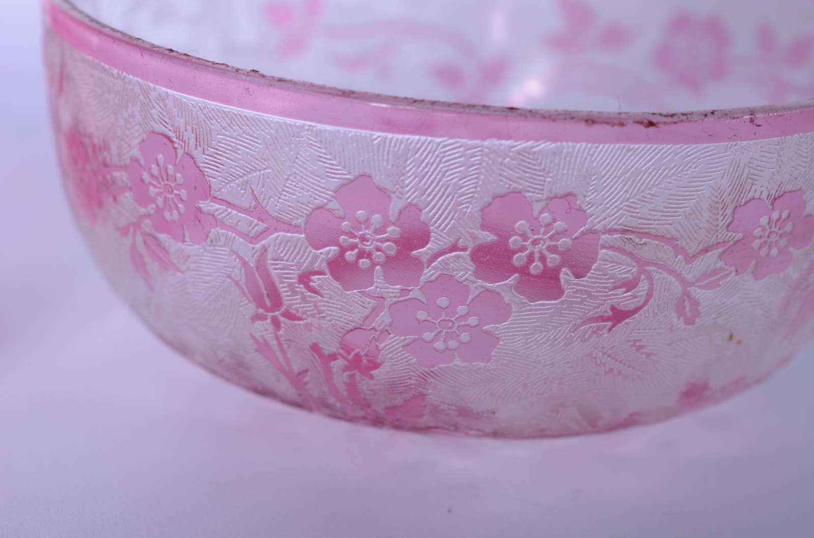 Conjunto de antigas lavandas de cristal lavrado com flores, doublé... - foto 4 de 9
