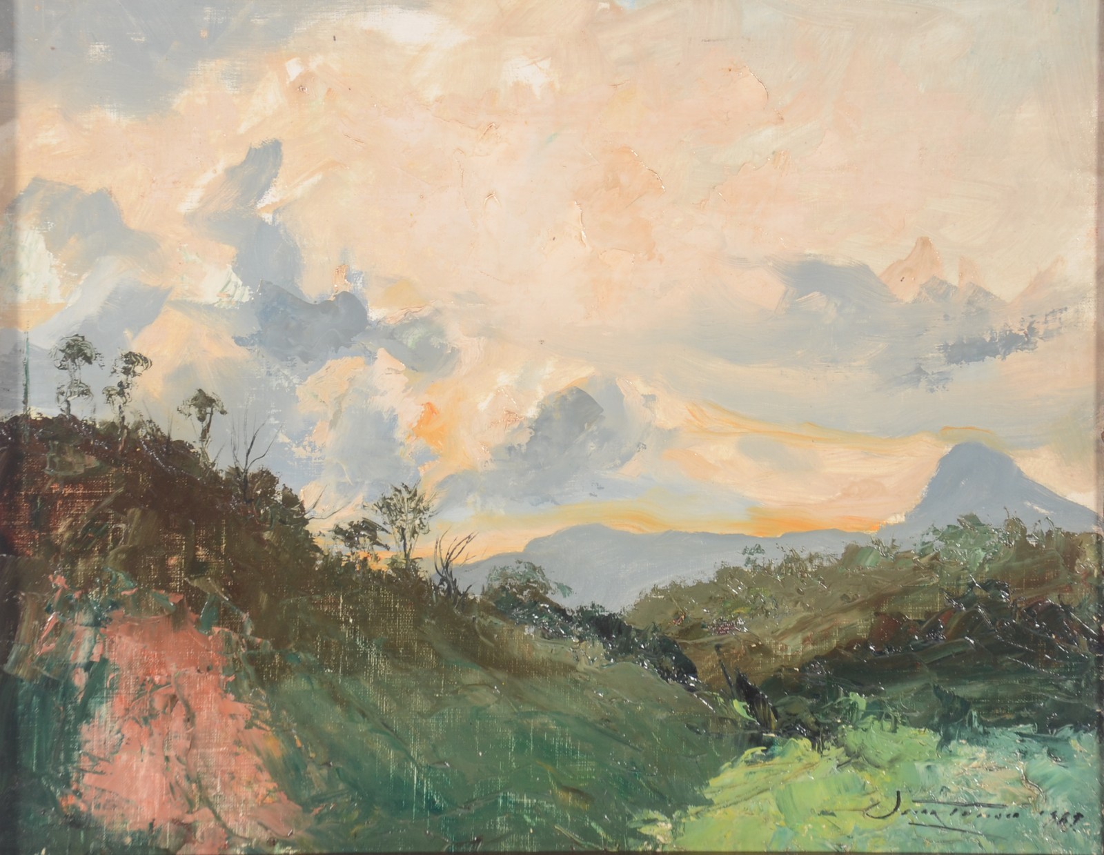 Oscar Tecídio (1926-1995), Fim de Tarde na Varanda do meu Atelier - Teresópolis - foto 1 de 5