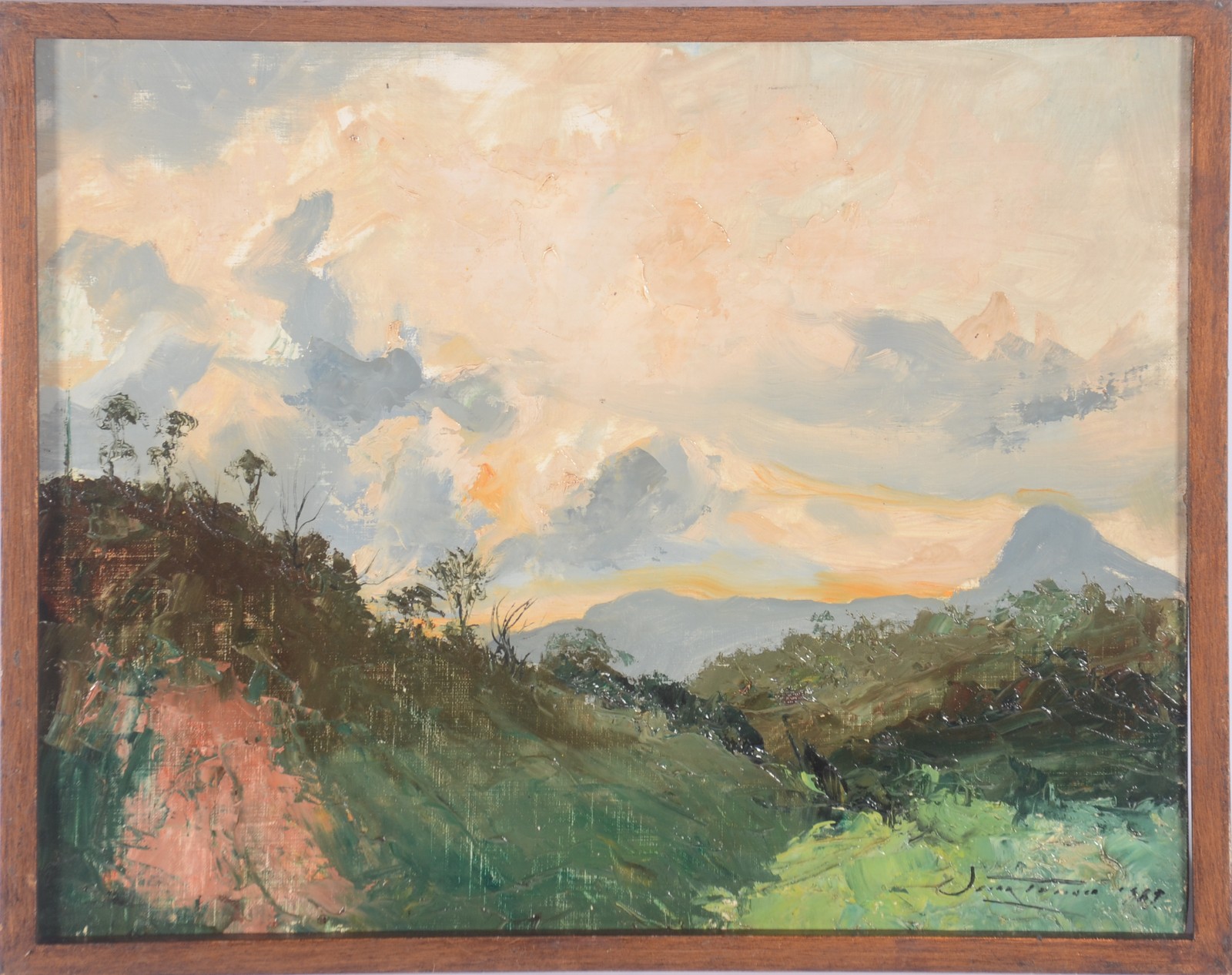 Oscar Tecídio (1926-1995), Fim de Tarde na Varanda do meu Atelier - Teresópolis - foto 2 de 5