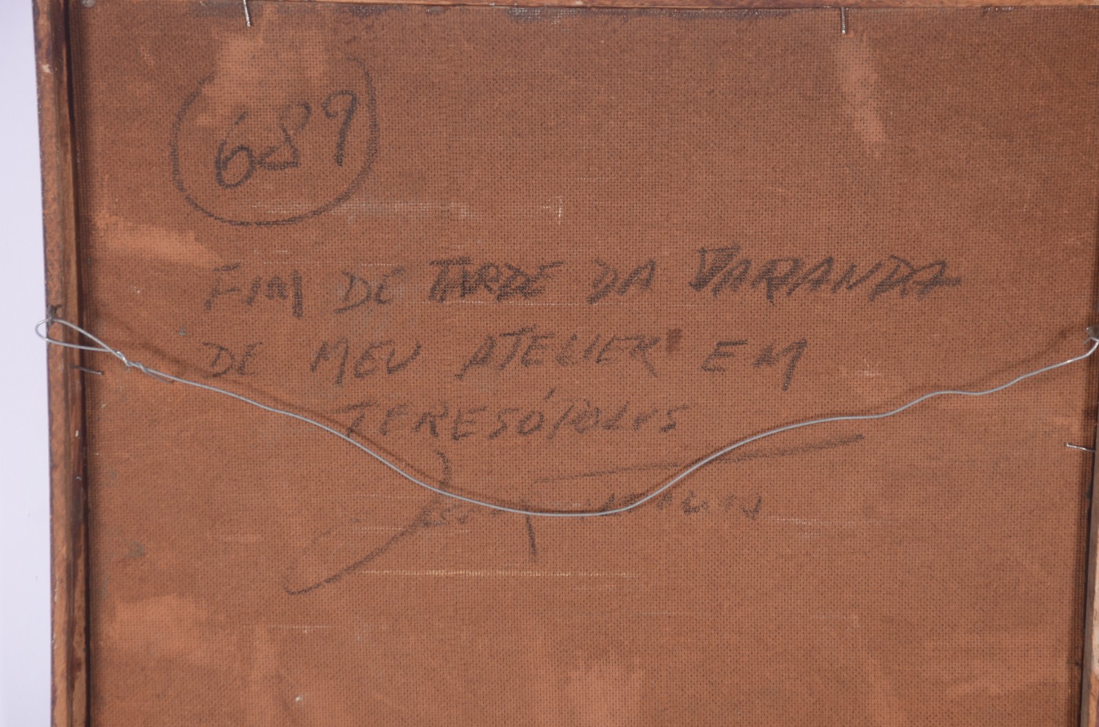 Oscar Tecídio (1926-1995), Fim de Tarde na Varanda do meu Atelier - Teresópolis - foto 5 de 5