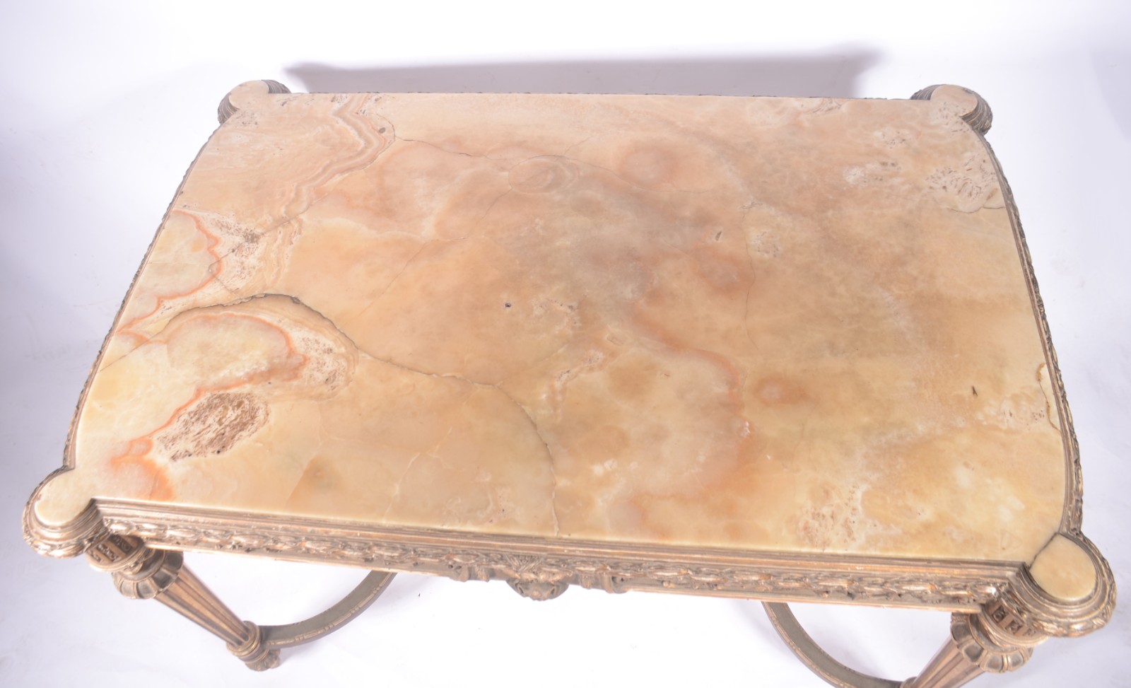 Mesa de apresentação francesa, saia entalhada, tampo de mármore... - foto 3 de 8