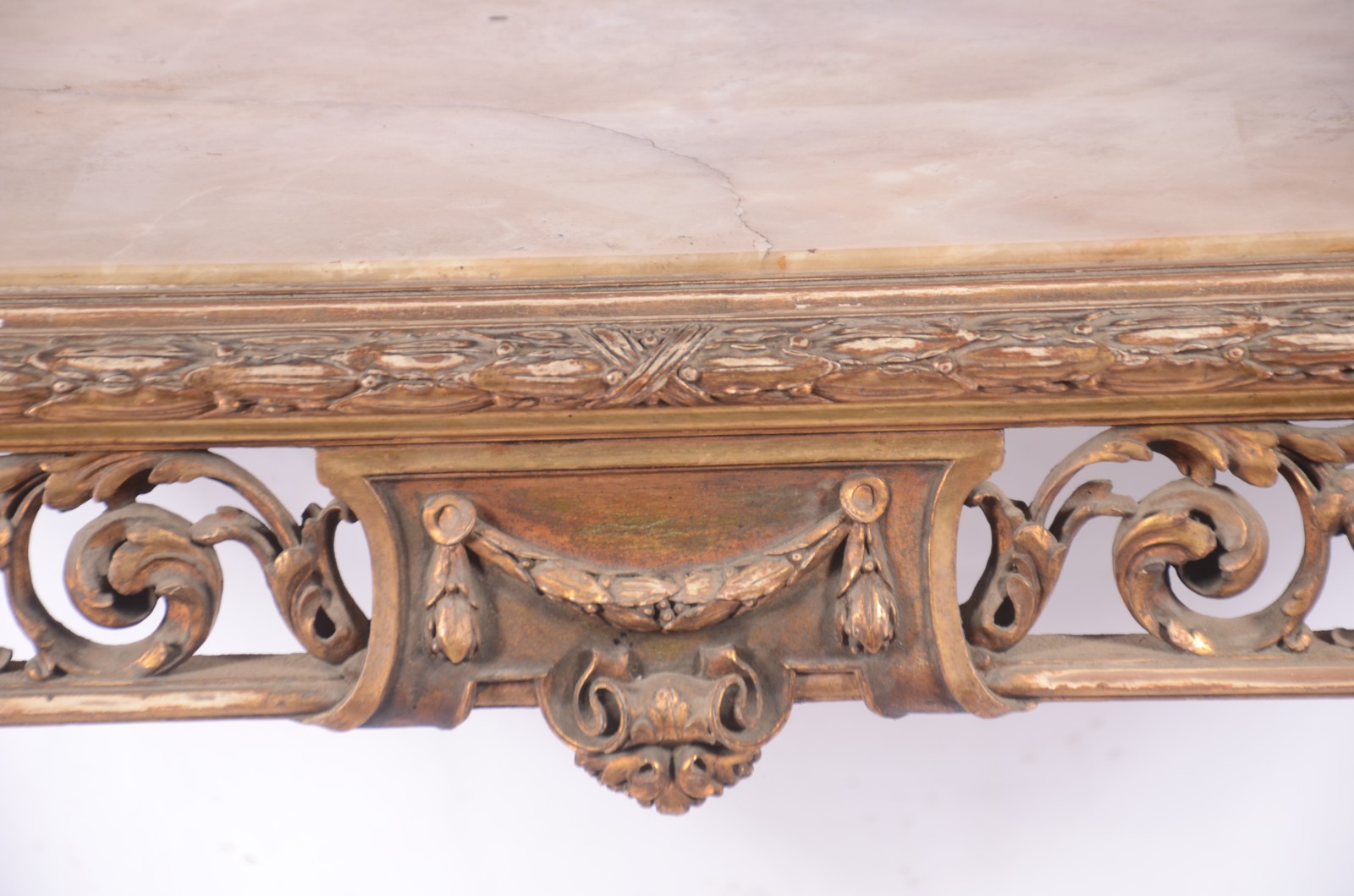 Mesa de apresentação francesa, saia entalhada, tampo de mármore... - foto 4 de 8