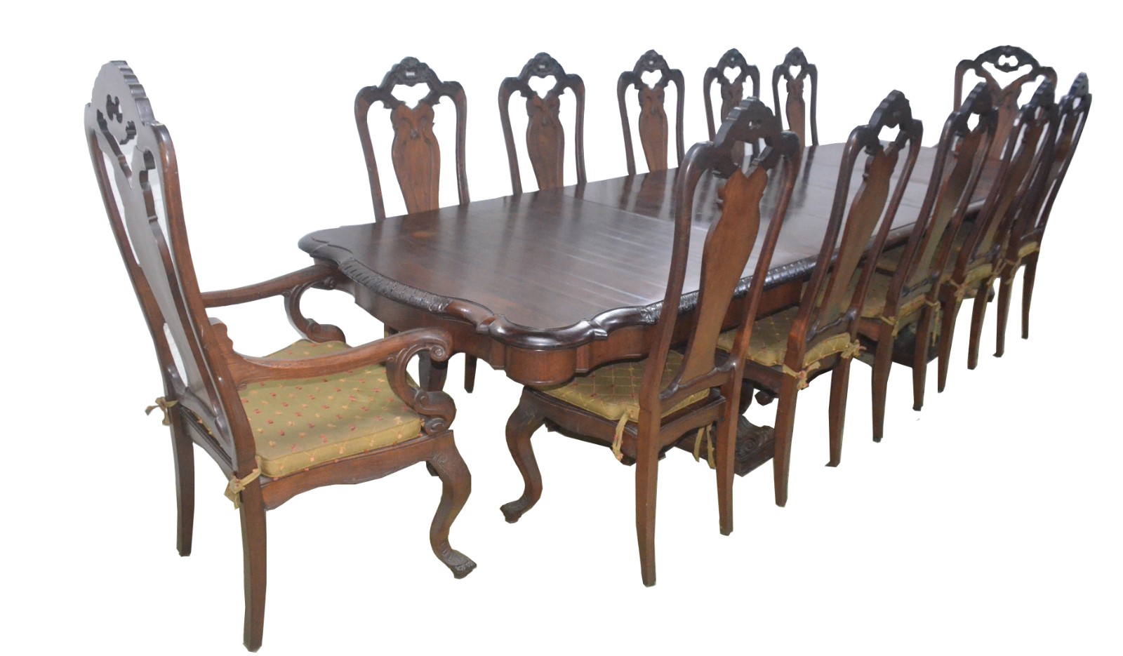 Mesa de jantar de jacarandá, tampo retangular com 3 tábuas extensoras... - foto 1 de 10