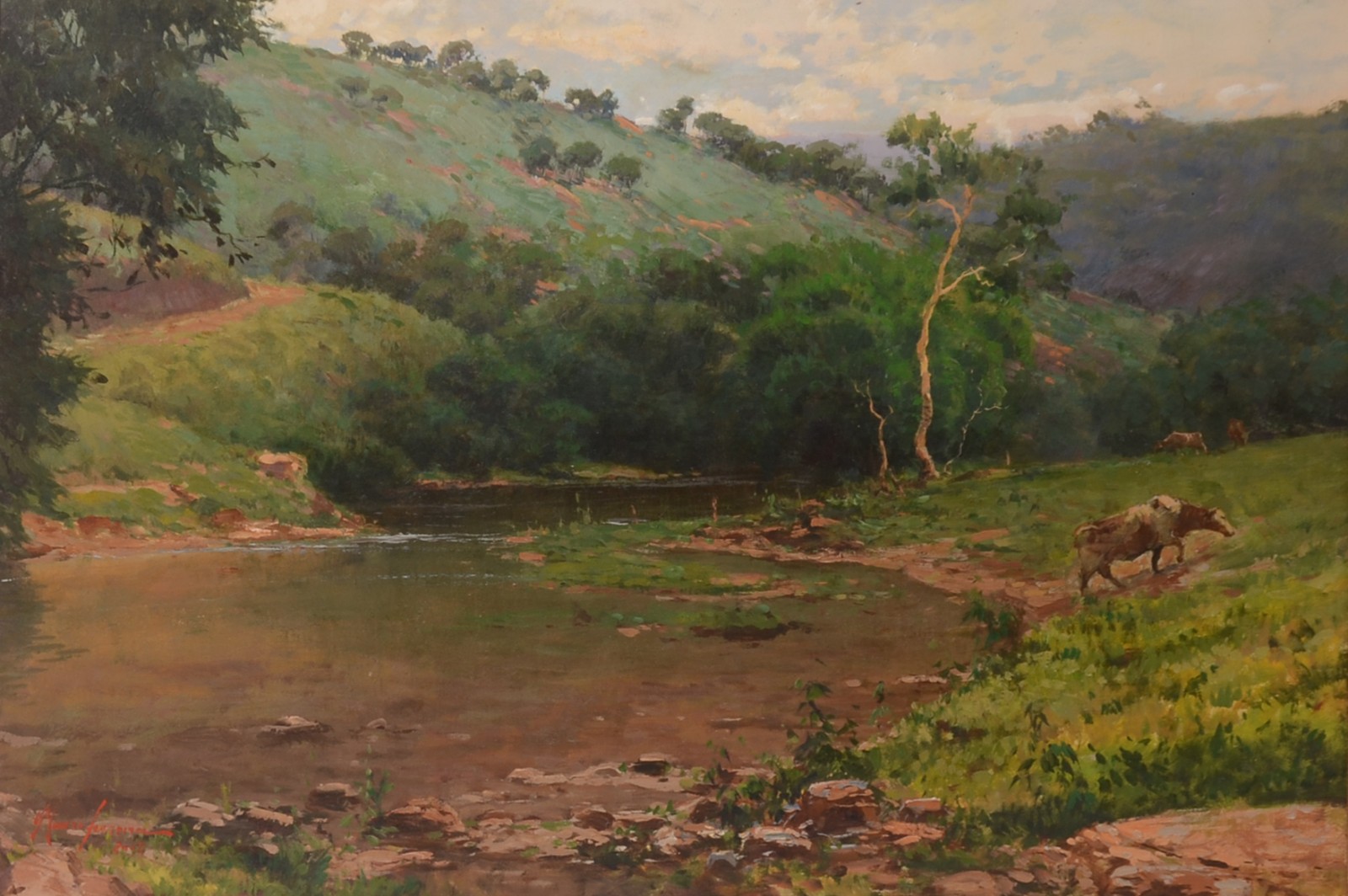 Mauro Ferreira (1958-2021), Paisagem com riacho - foto 1 de 4