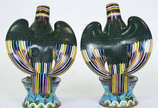 Par de águias de cloisoné - Par de águias de cloisoné