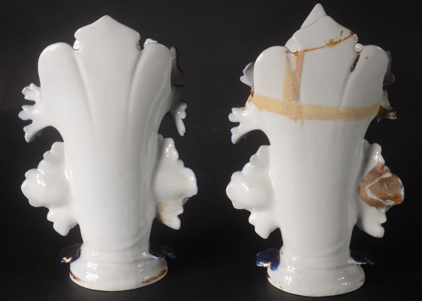 Par de vasos de porcelana francesa Velho Paris decorados com flores... - foto 11 de 11